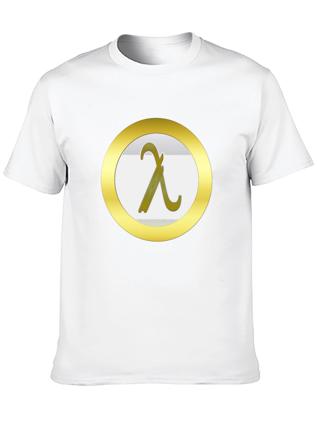 Lambda Symbol Graphic Tee - Black Cotton T-Shirt