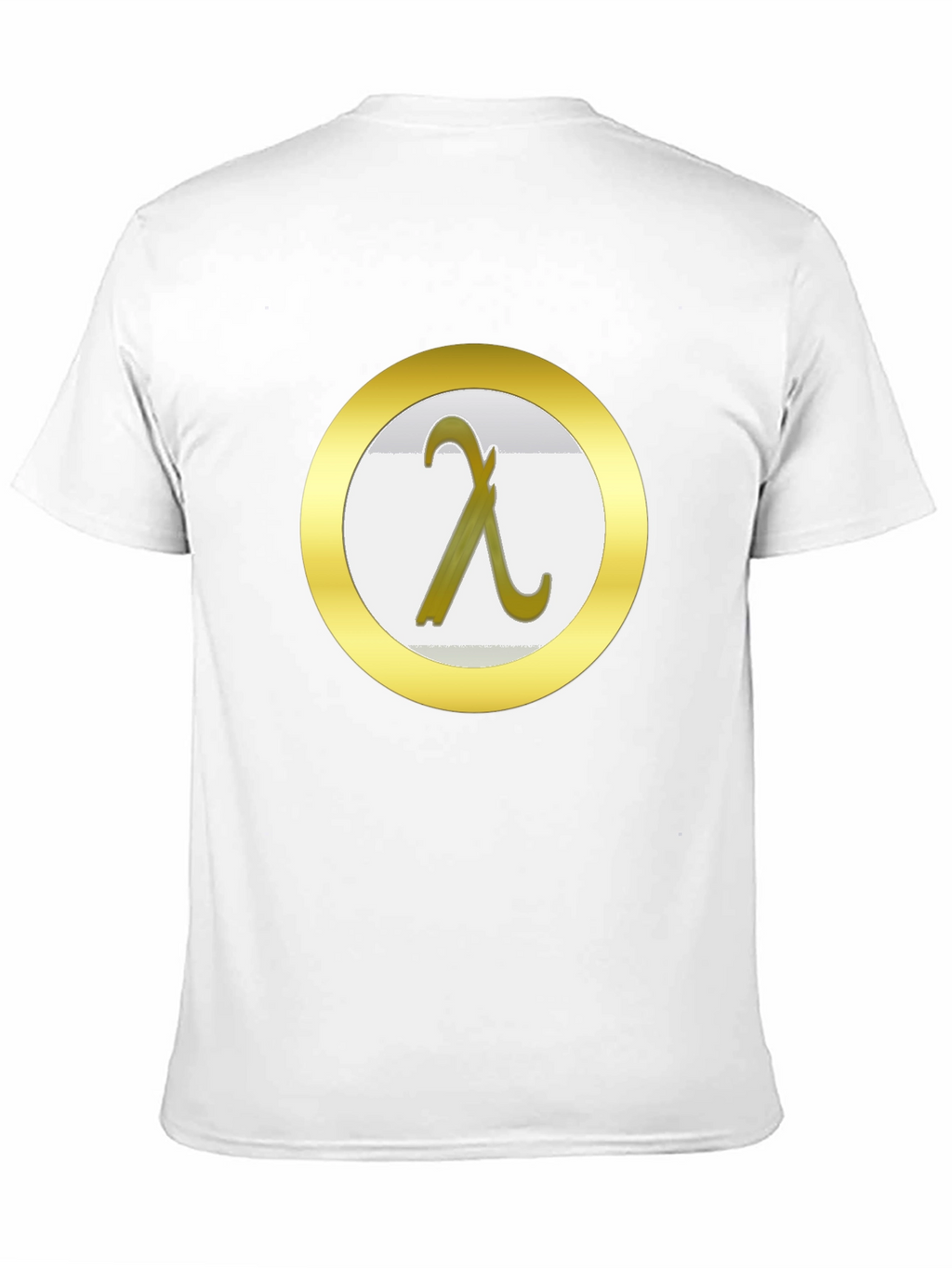 Lambda Symbol Graphic Tee - Black Cotton T-Shirt