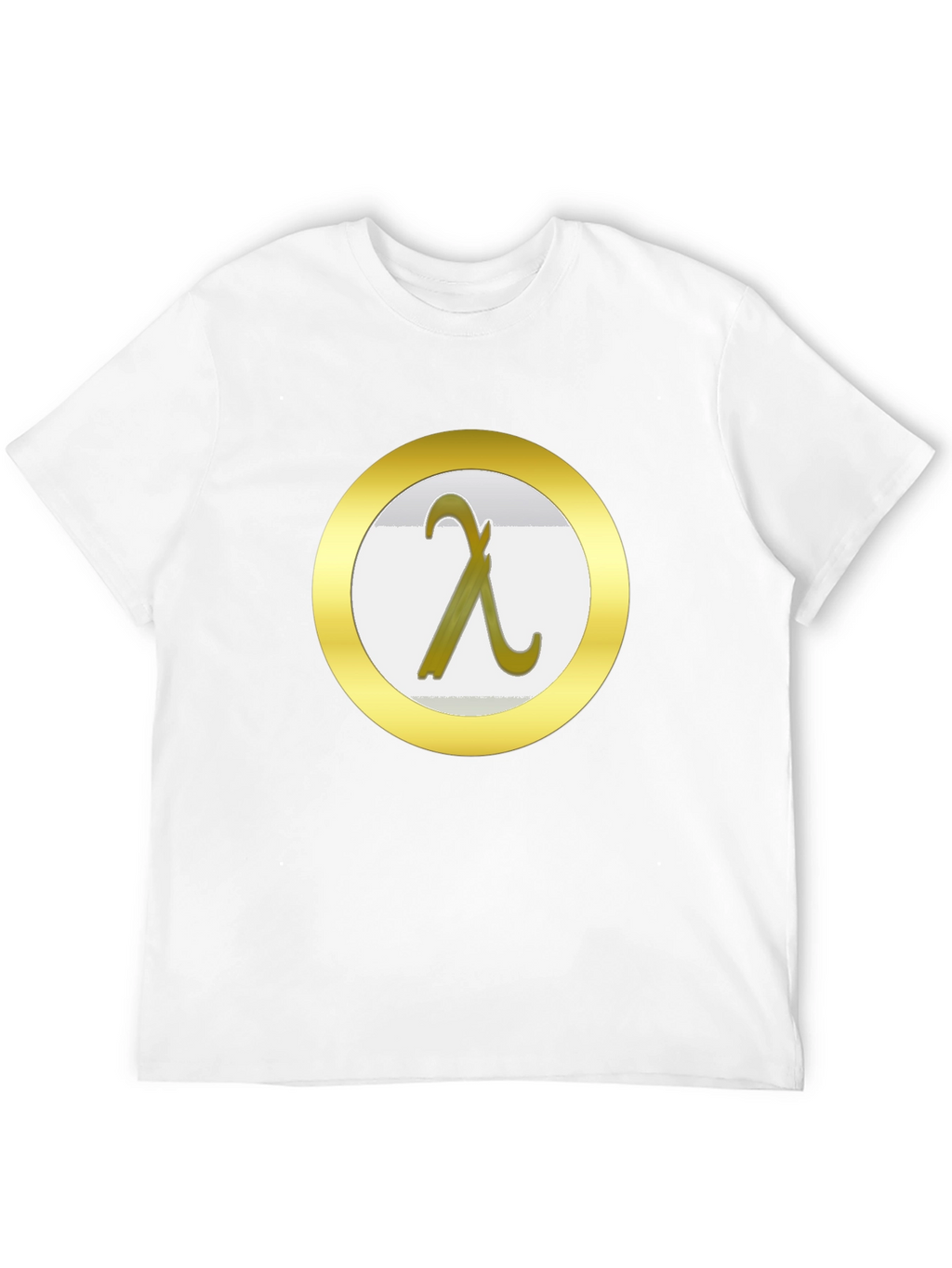Lambda Symbol Graphic Tee - Black Cotton T-Shirt