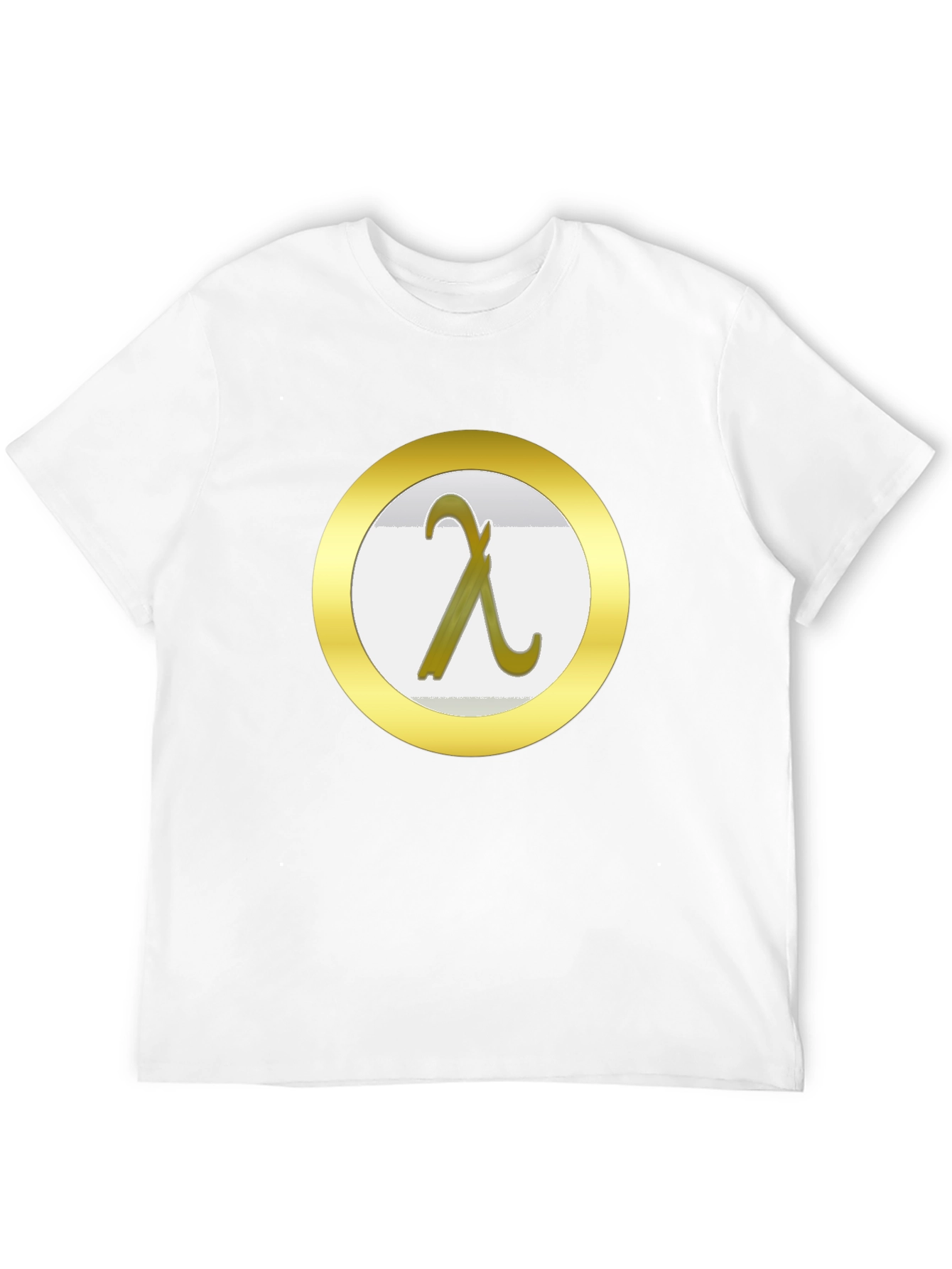Lambda Symbol Graphic Tee - Black Cotton T-Shirt