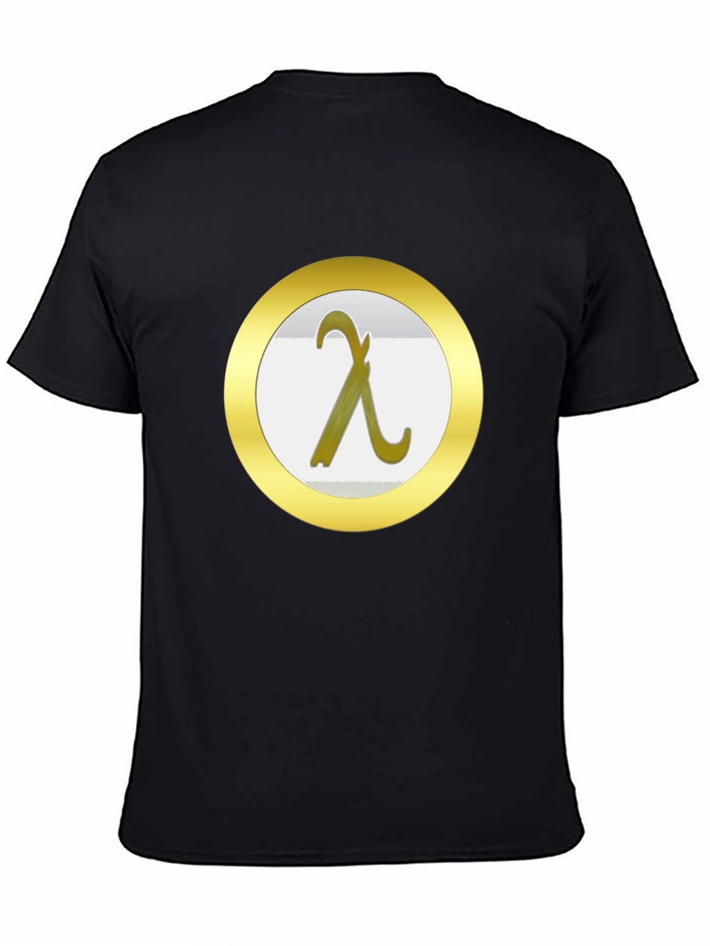 Lambda Symbol Graphic Tee - Black Cotton T-Shirt