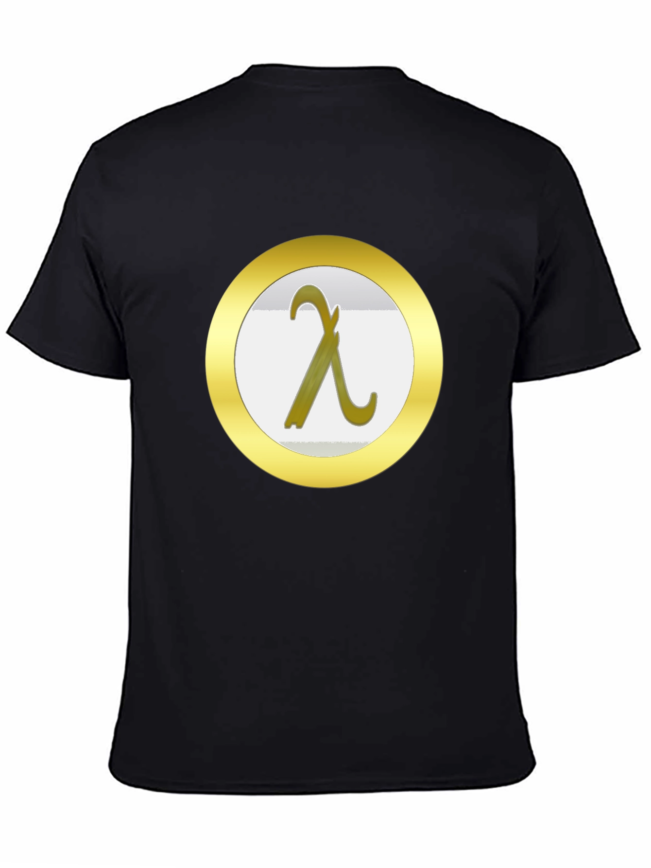 Lambda Symbol Graphic Tee - Black Cotton T-Shirt