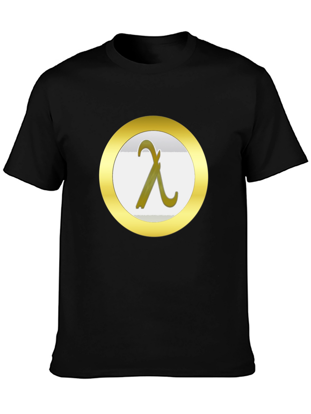 Lambda Symbol Graphic Tee - Black Cotton T-Shirt
