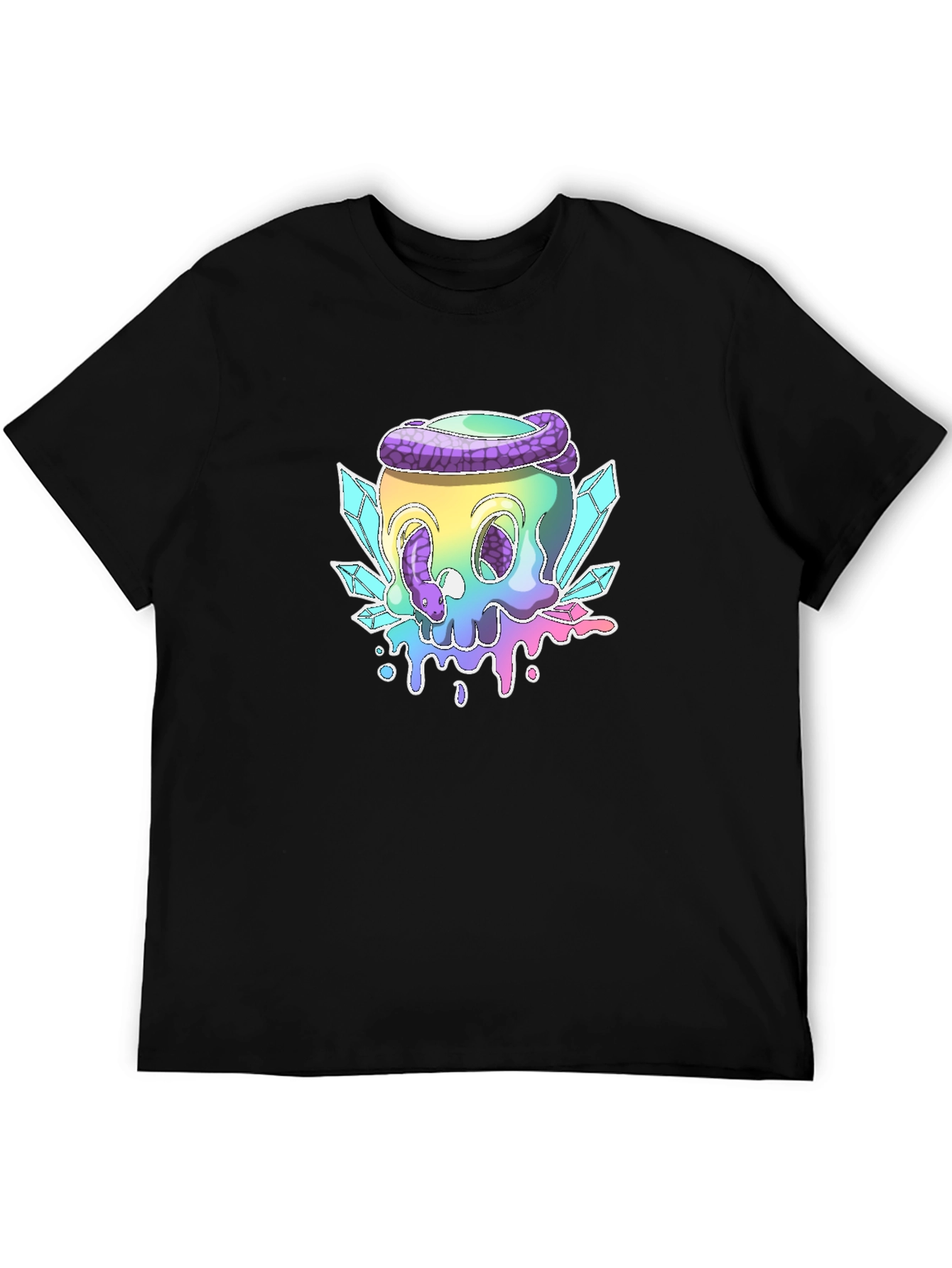 Skull & Snake Graphic Tee - Black