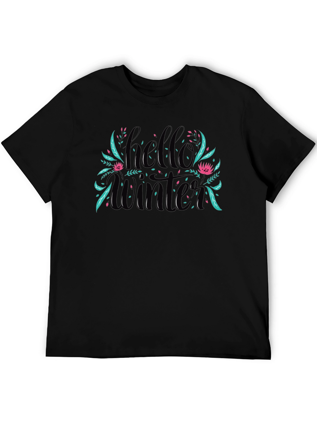 Hello Winter Graphic Tee - Black