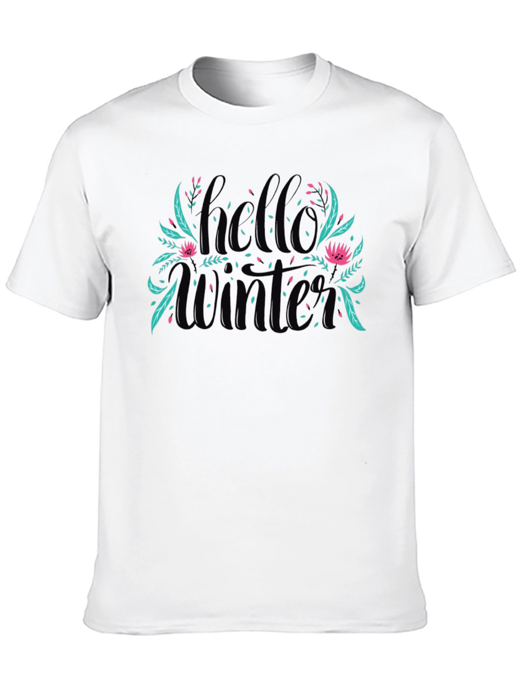 Hello Winter Graphic Tee - Black