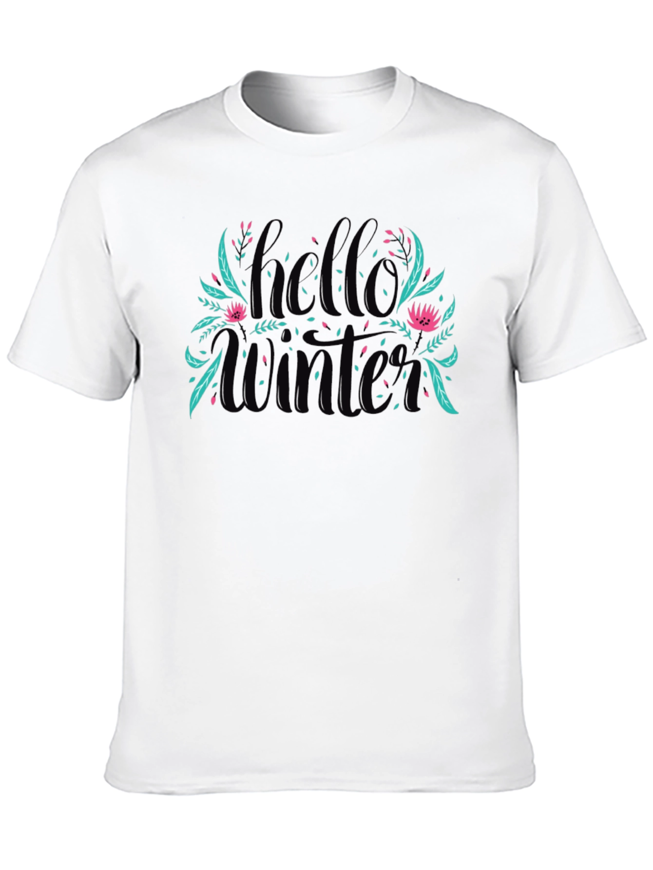 Hello Winter Graphic Tee - Black