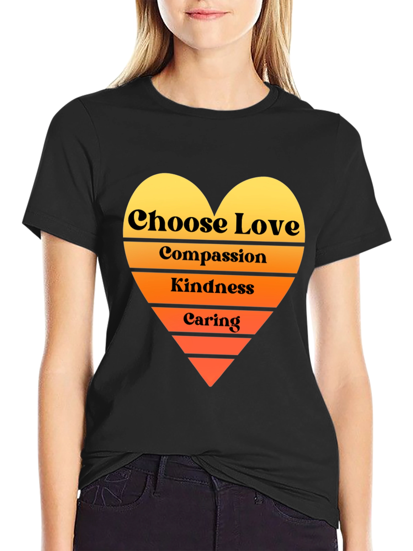 Choose Love T-Shirt - Compassion Kindness Caring Heart