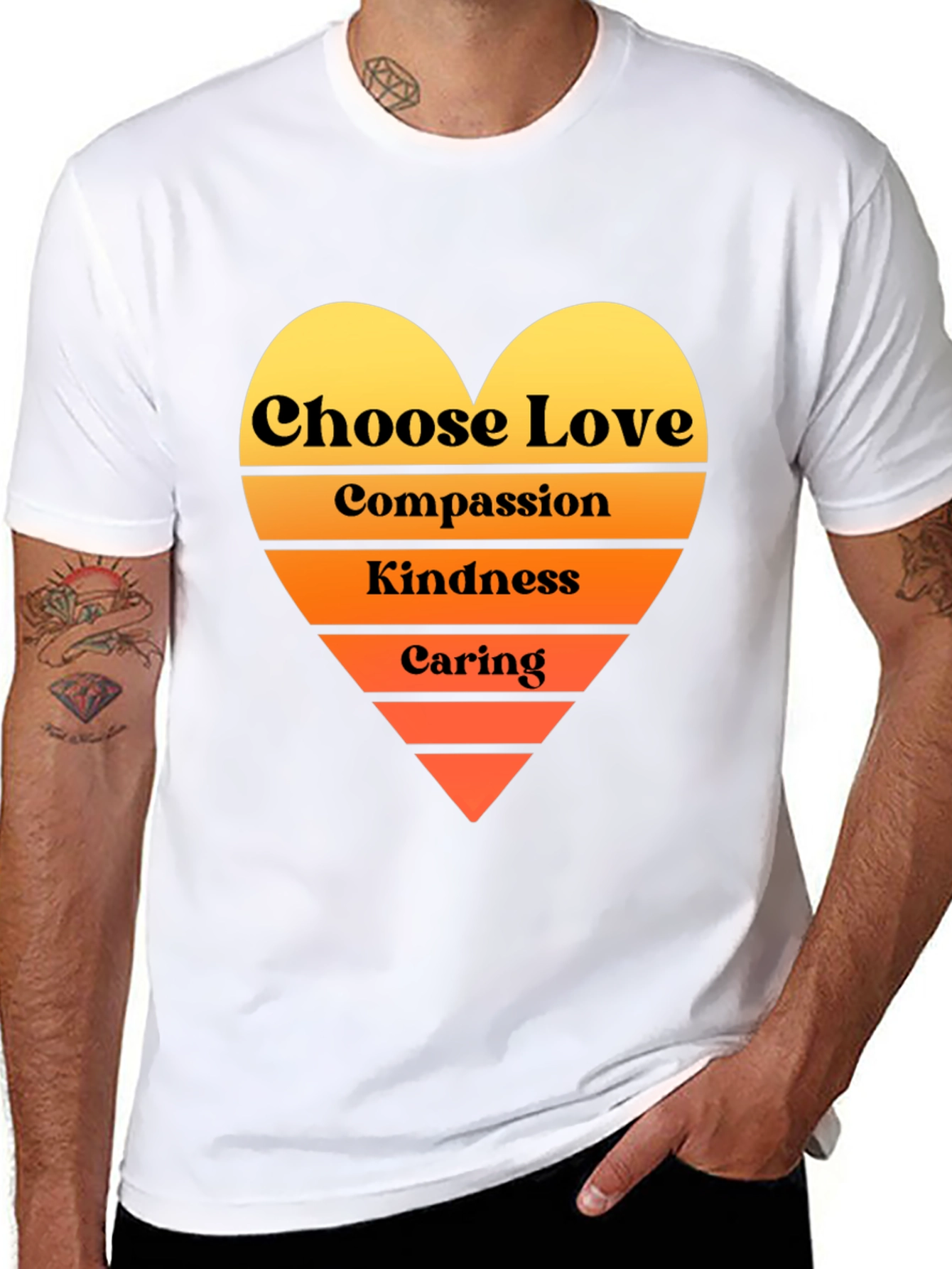Choose Love T-Shirt - Compassion Kindness Caring Heart