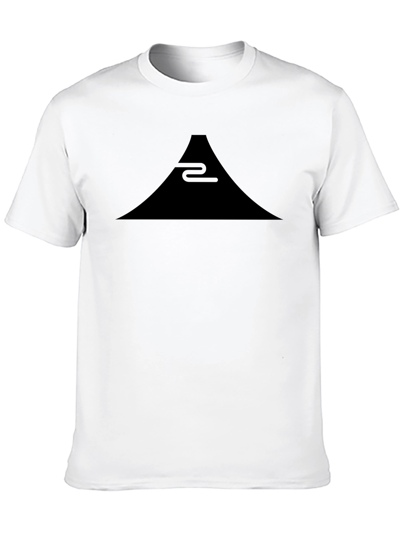 Minimalist Mountain Graphic Black T-Shirt