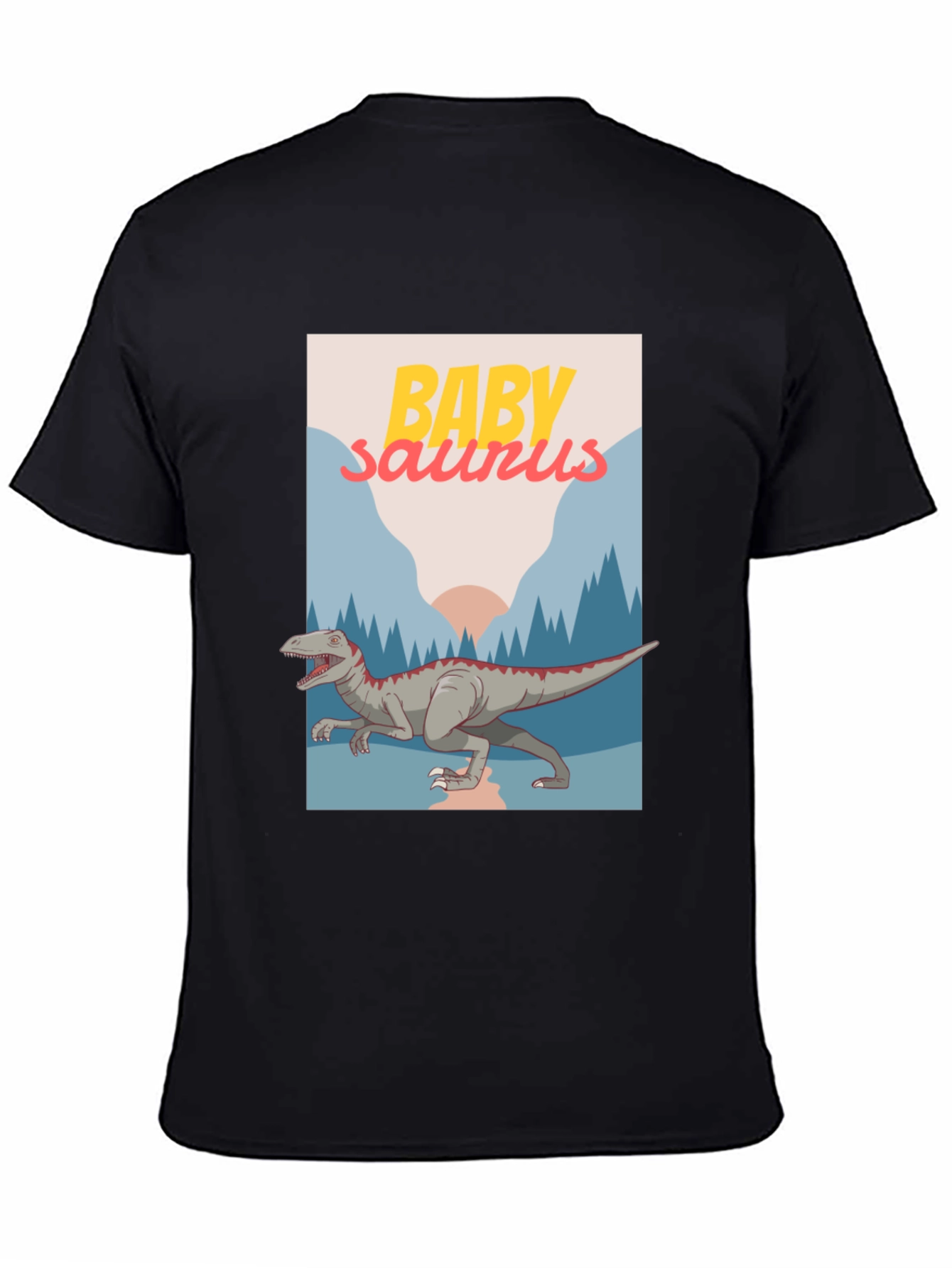 Baby Saurus Graphic T-Shirt - Black Cotton Tee