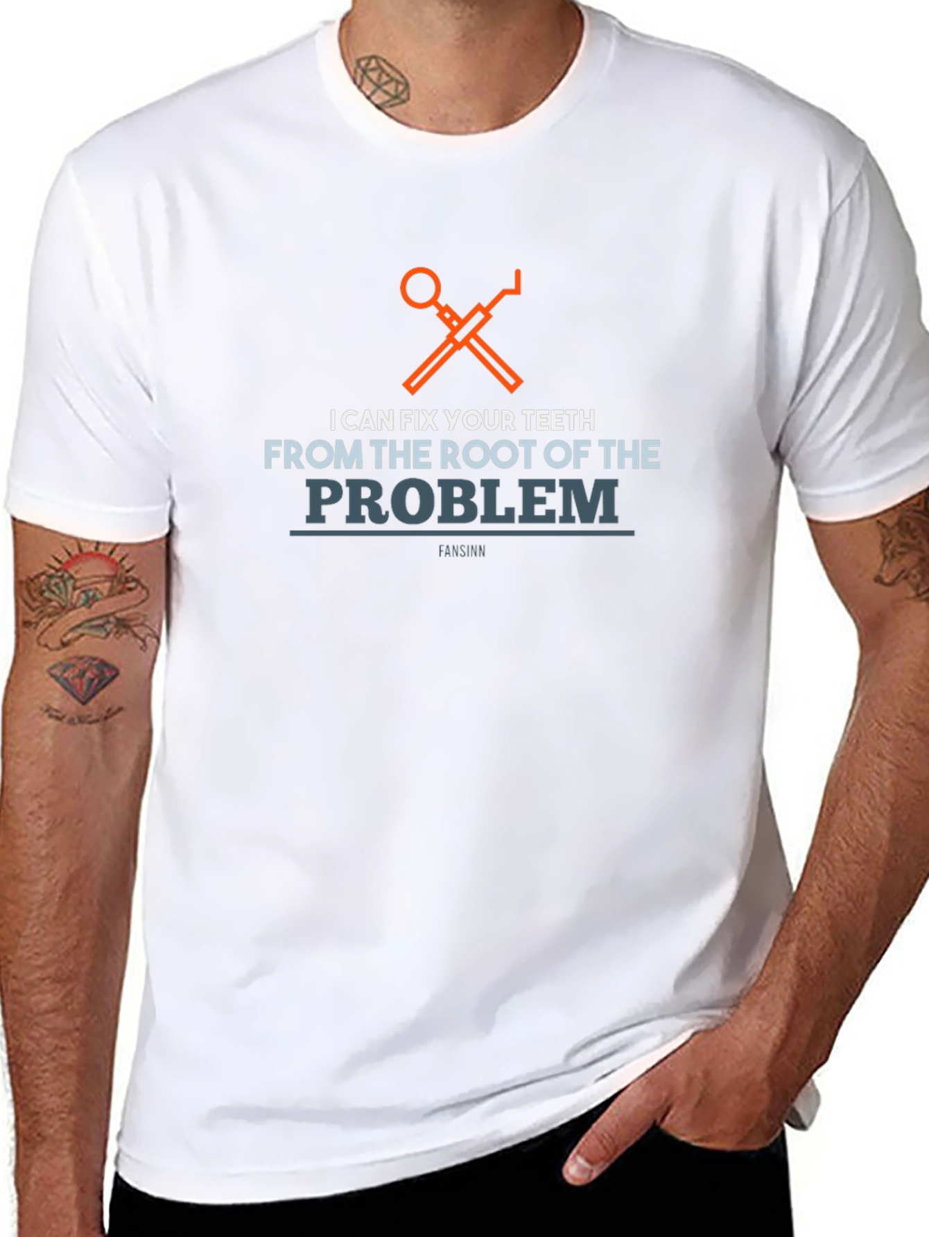 Dentist Humor T-Shirt: Root of the Problem Tee
