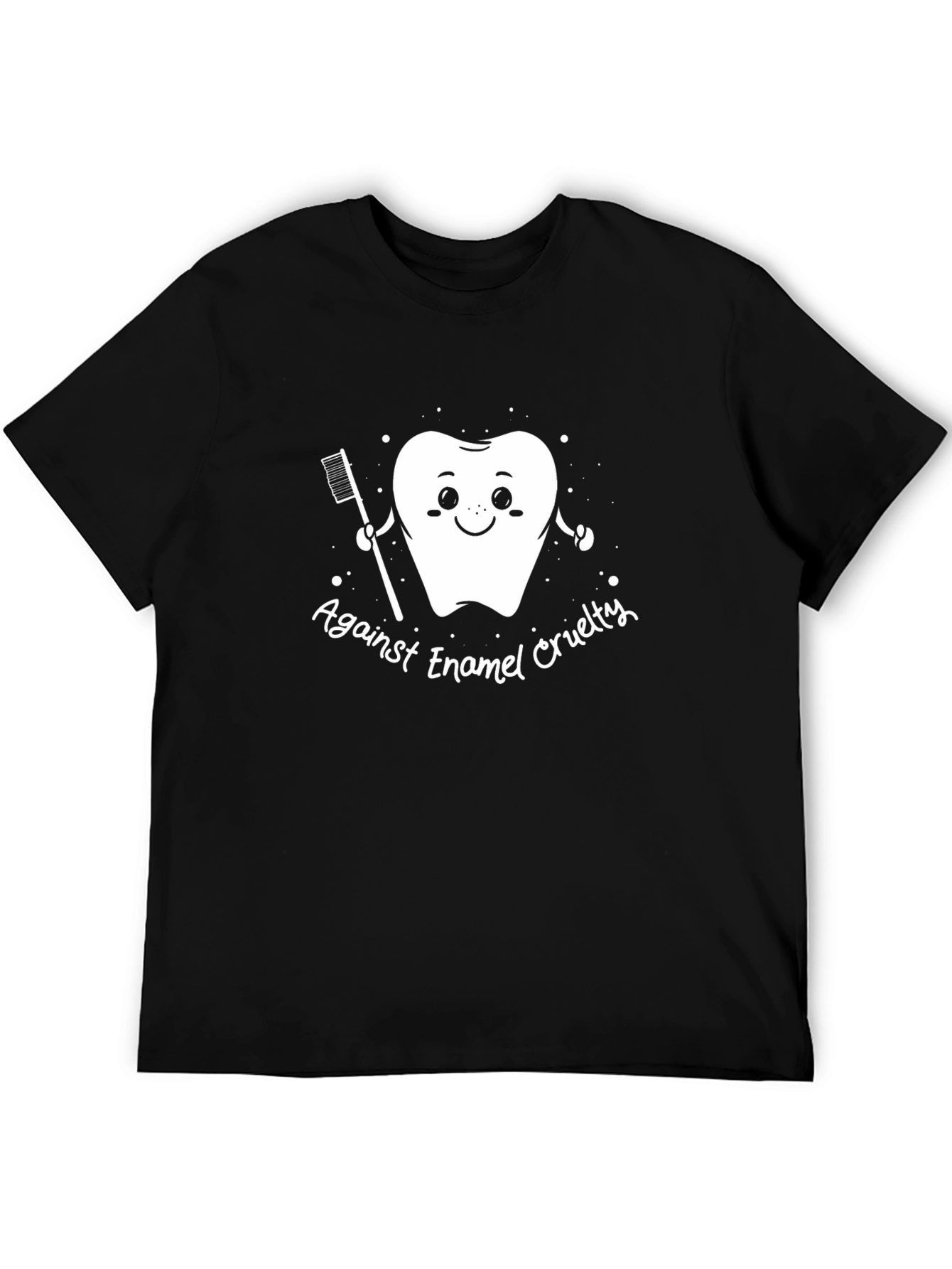 Against Enamel Cruelty T-Shirt - Tooth & Brush Design