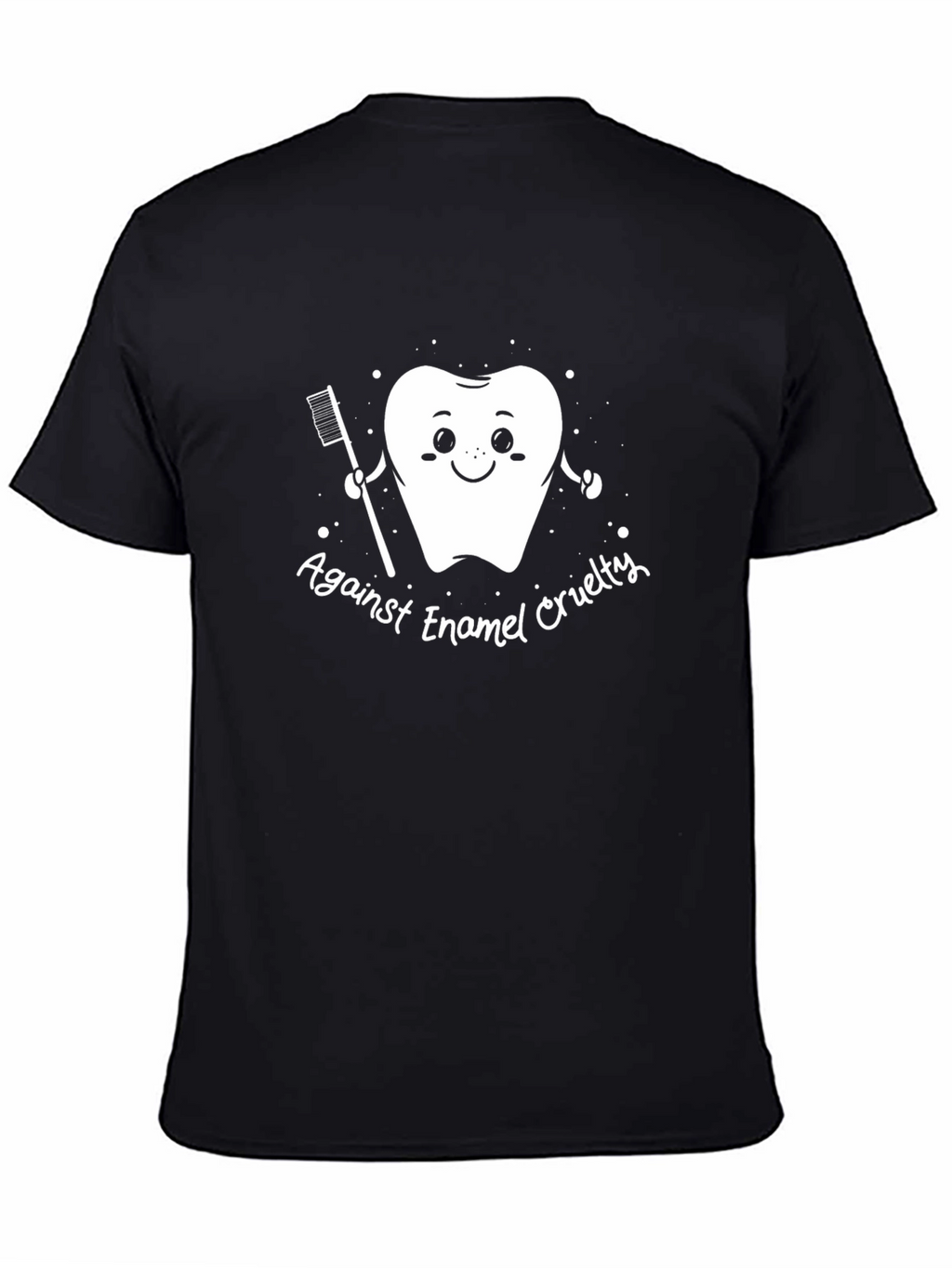 Against Enamel Cruelty T-Shirt - Tooth & Brush Design