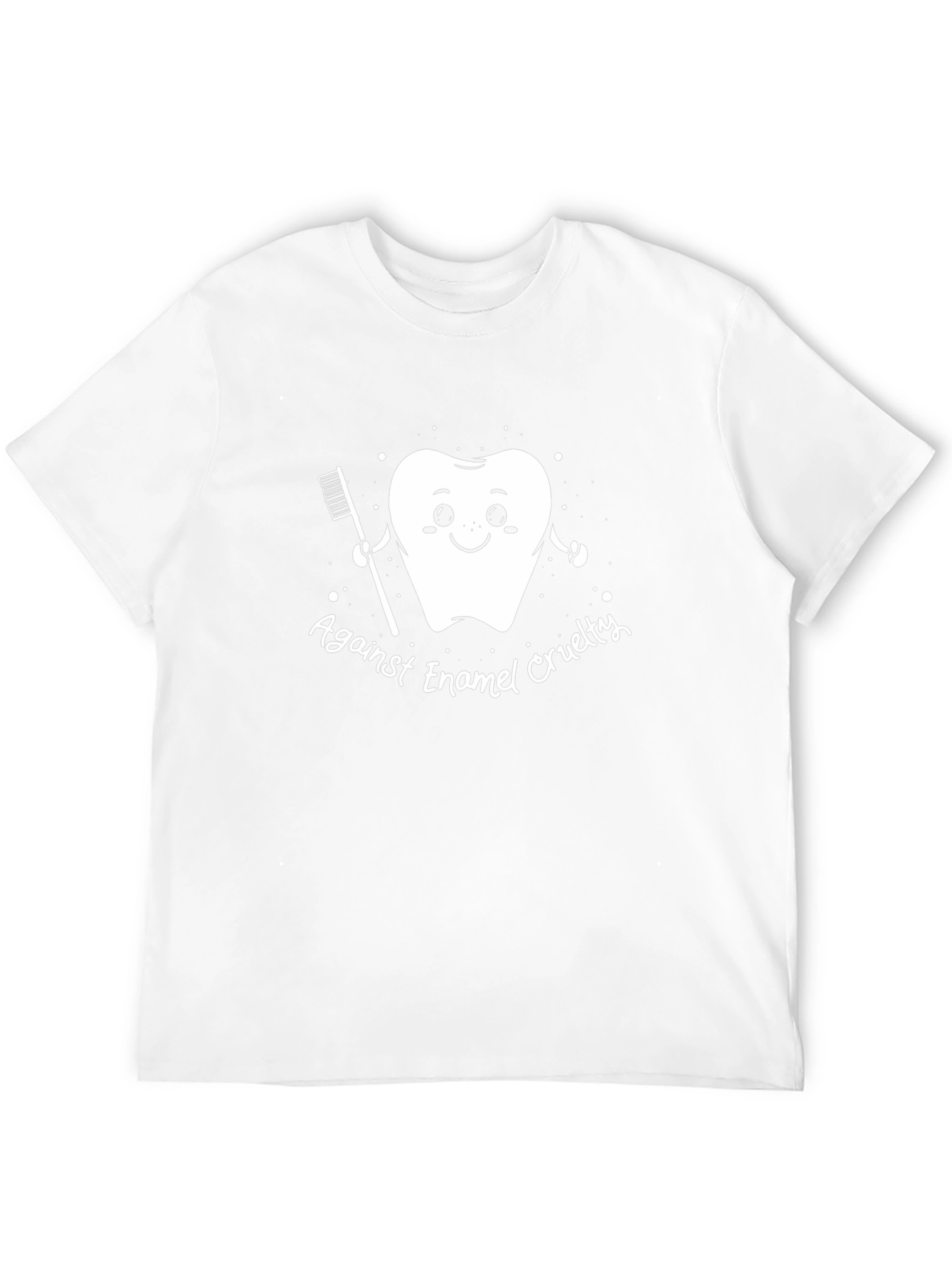 Against Enamel Cruelty T-Shirt - Tooth & Brush Design