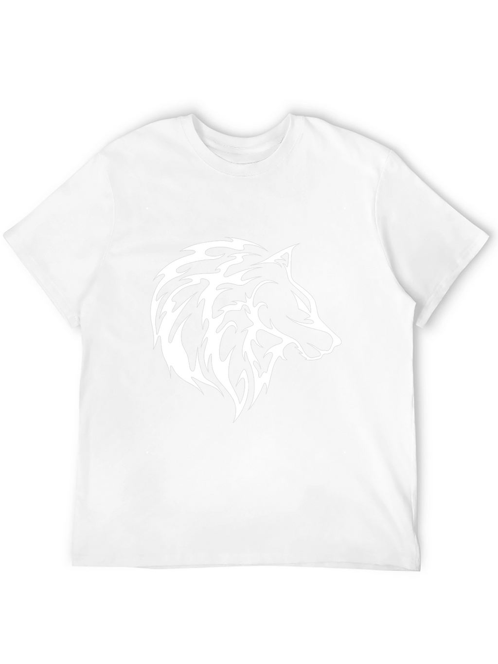 Black Wolf Graphic T-Shirt - Tribal Style