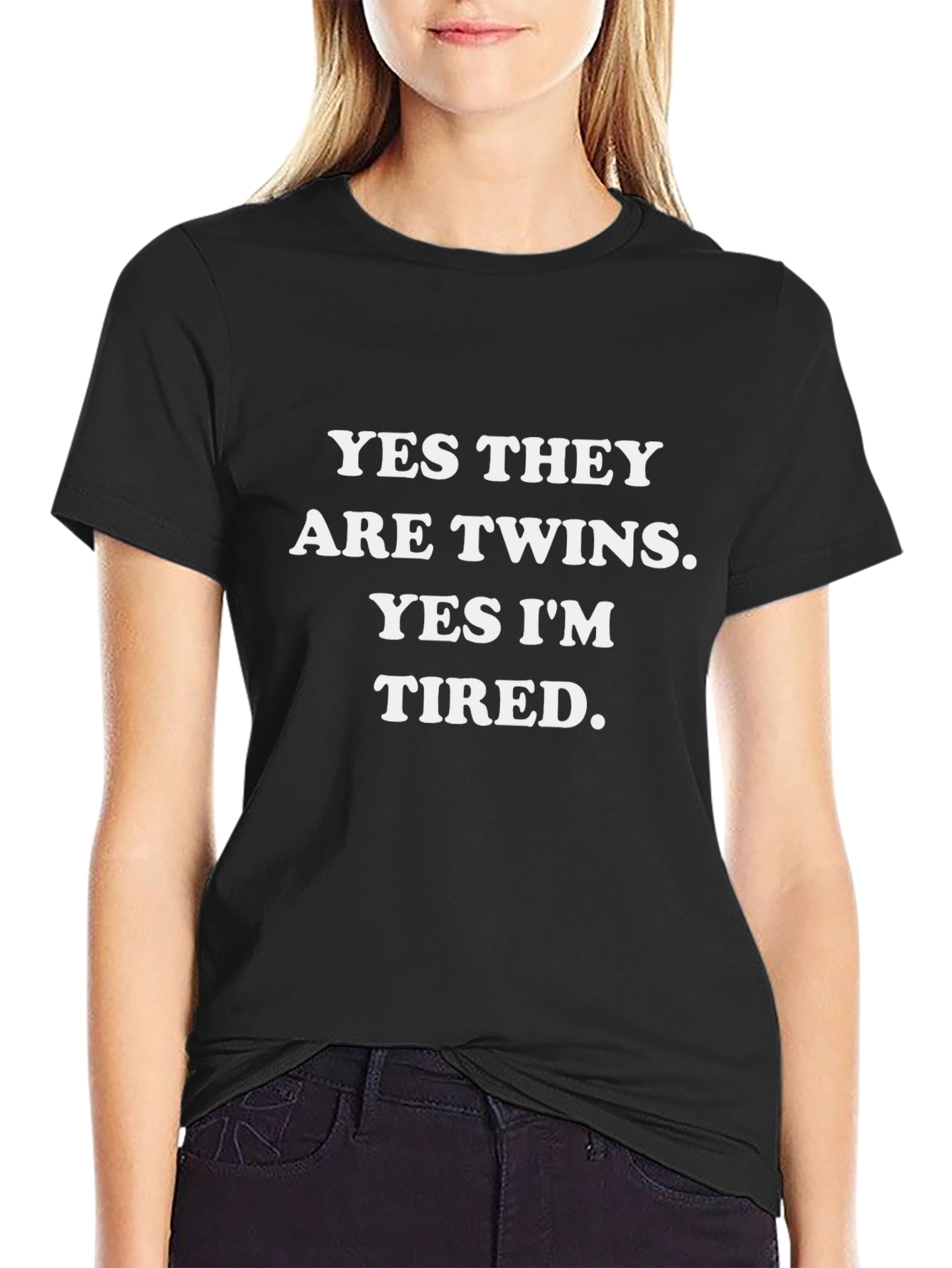Twins Tired Black Tee Shirt