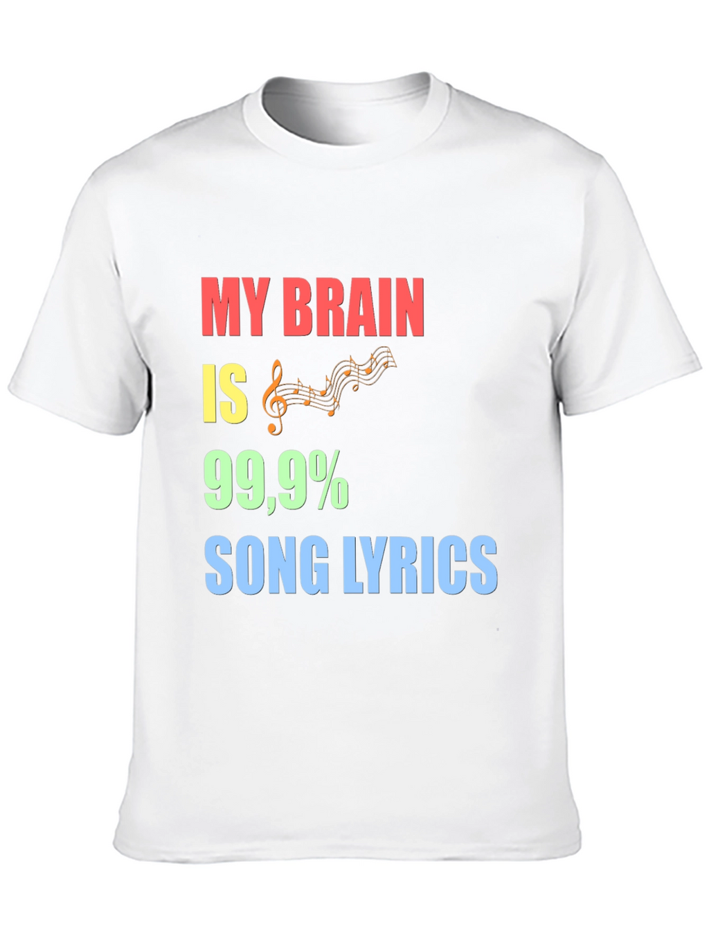 Song Lyrics Brain T-Shirt - Music Lover Tee