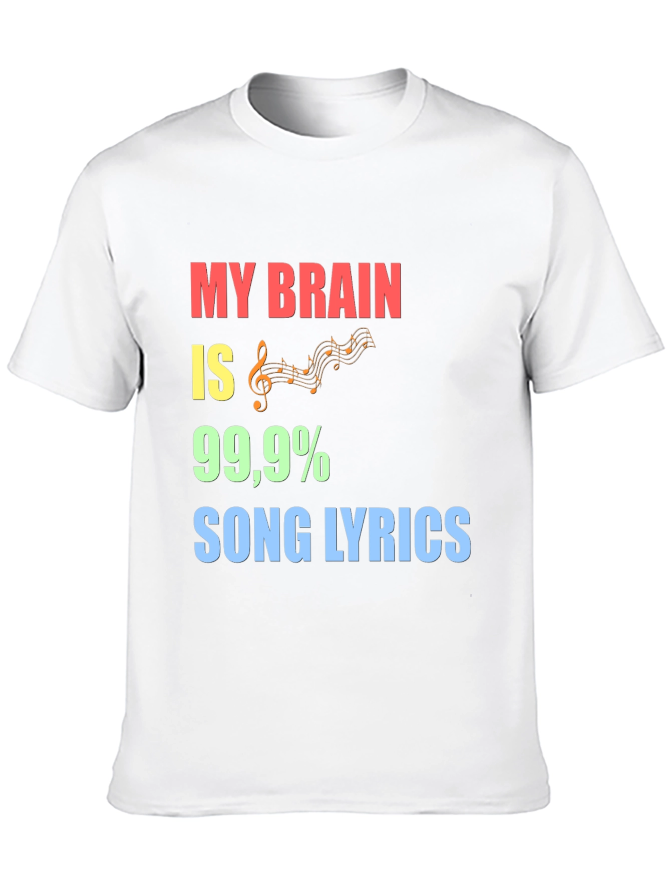 Song Lyrics Brain T-Shirt - Music Lover Tee