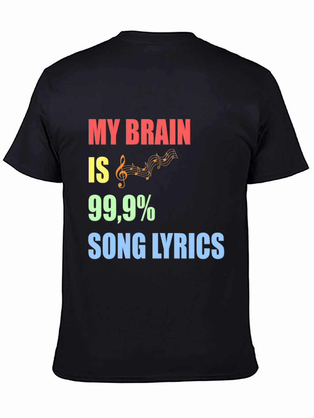 Song Lyrics Brain T-Shirt - Music Lover Tee