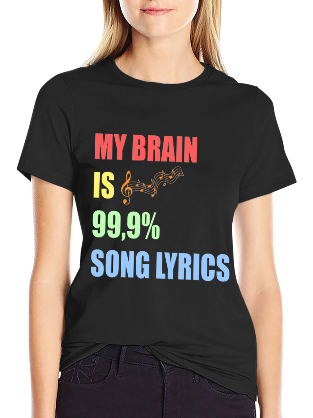 Song Lyrics Brain T-Shirt - Music Lover Tee