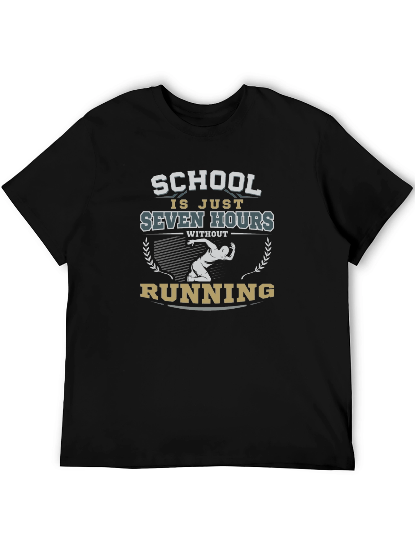 Funny Running T-Shirt: School Is Just Seven Hours Without Running