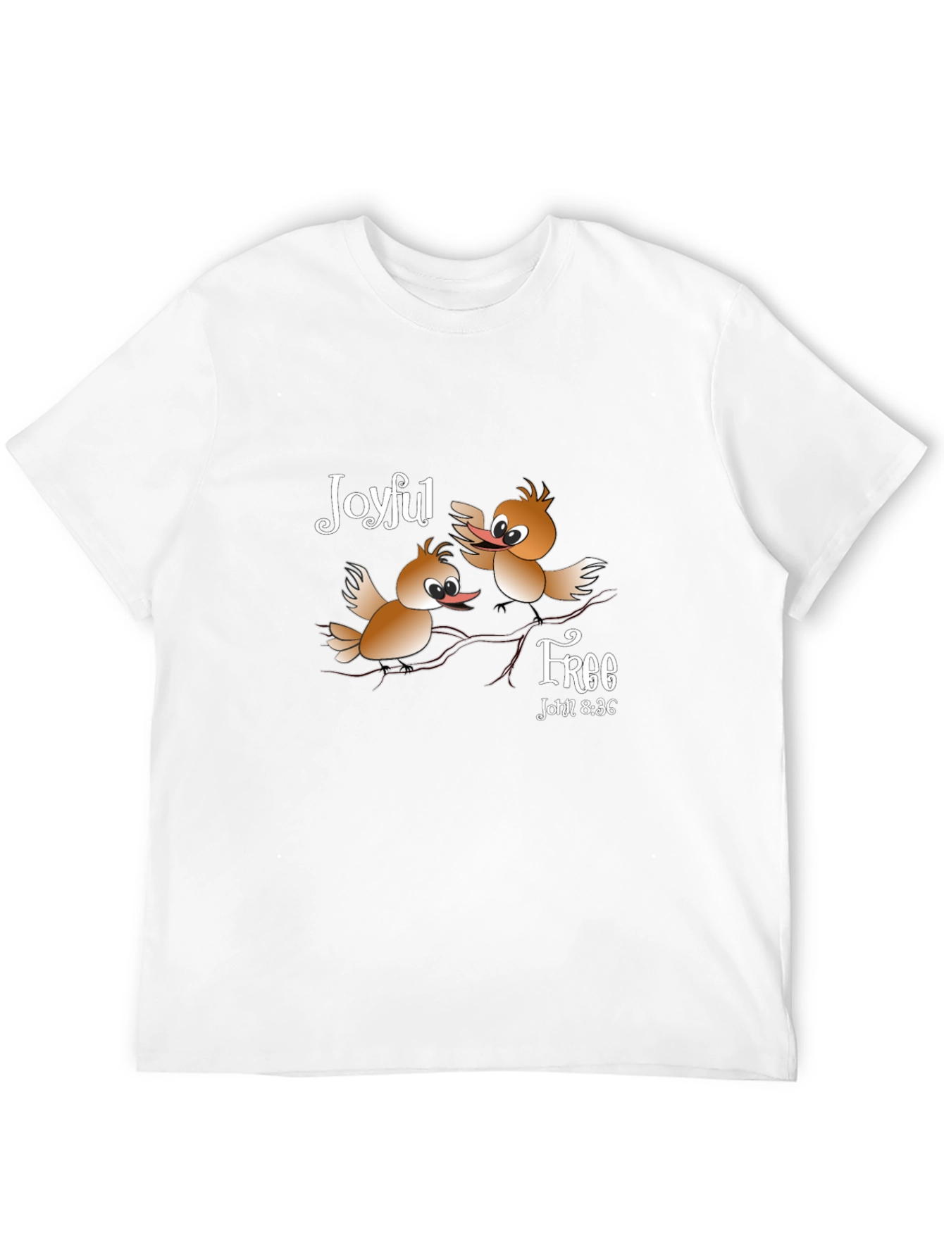 Joyful Free Bird T-Shirt - Christian Verse John 8:36