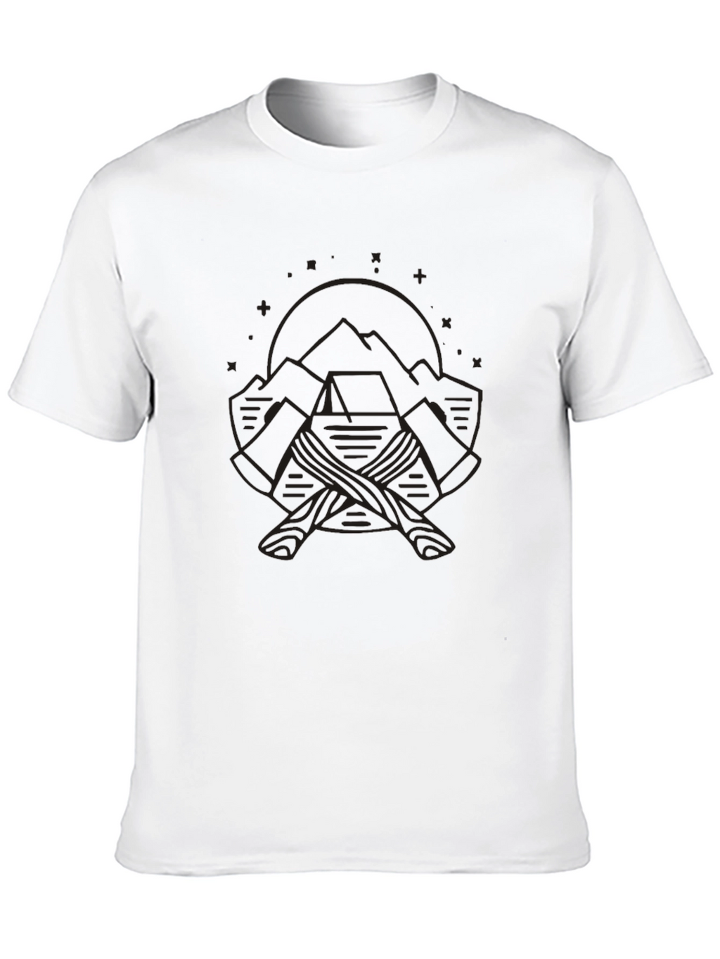 Mountain Axes Graphic T-Shirt - Outdoor Adventure