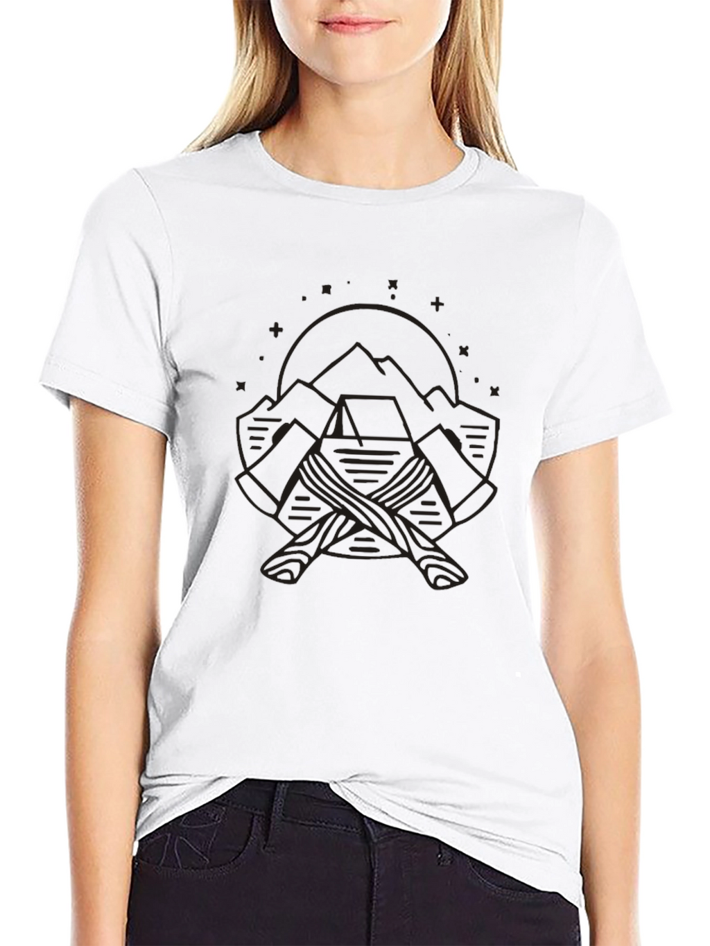 Mountain Axes Graphic T-Shirt - Outdoor Adventure