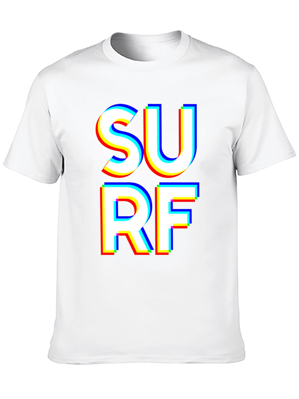 Surf Graphic T-Shirt - Bold White Text on Black