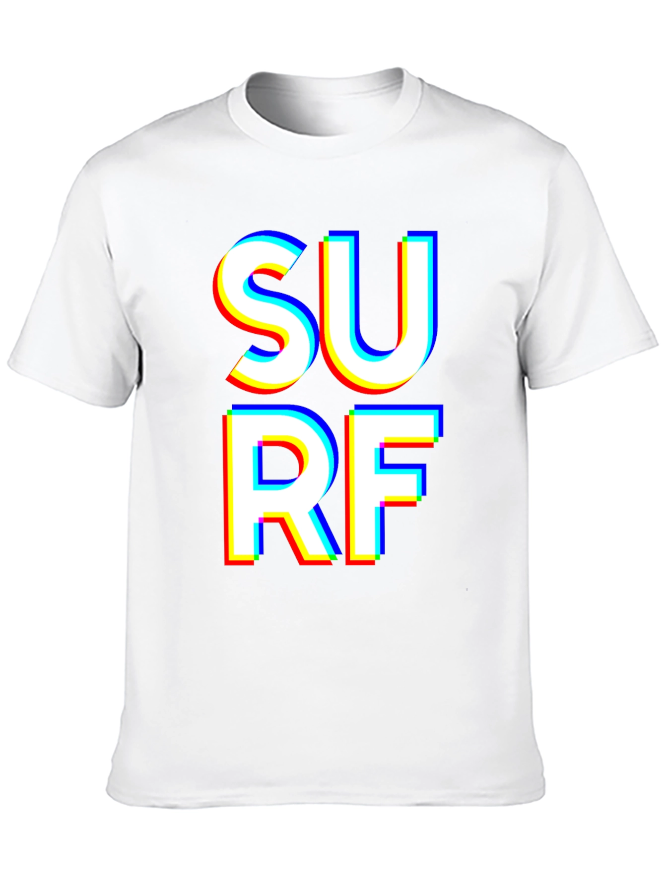 Surf Graphic T-Shirt - Bold White Text on Black