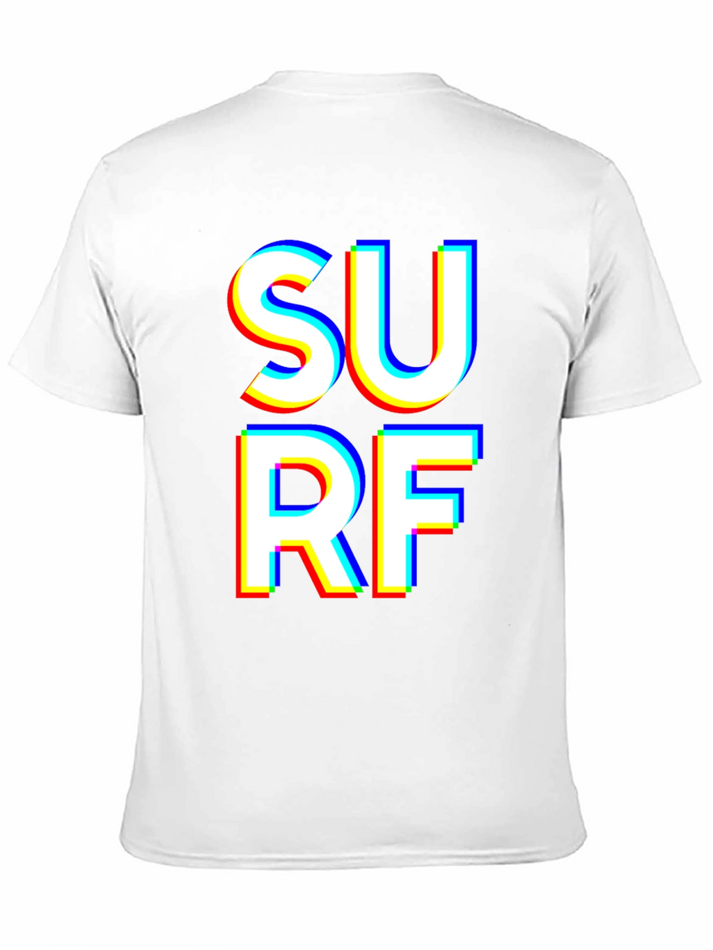 Surf Graphic T-Shirt - Bold White Text on Black