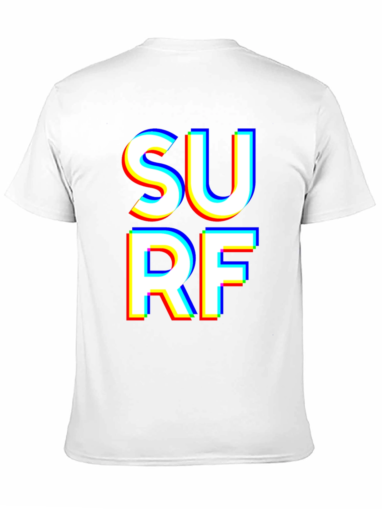 Surf Graphic T-Shirt - Bold White Text on Black