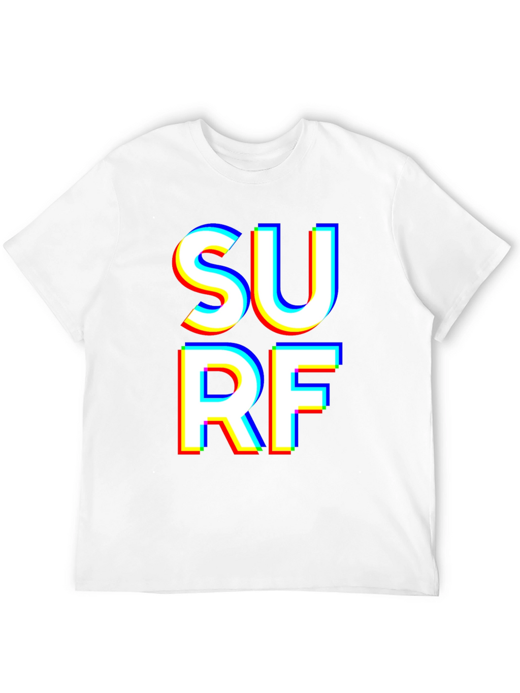 Surf Graphic T-Shirt - Bold White Text on Black