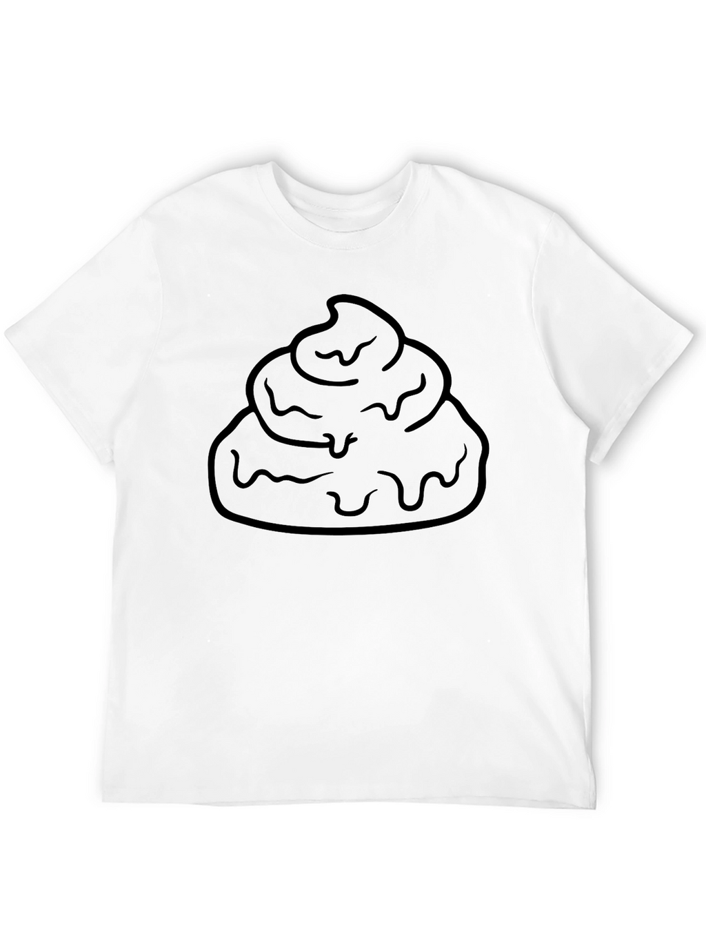 Poop Emoji Graphic T-Shirt - Black Cotton Blend