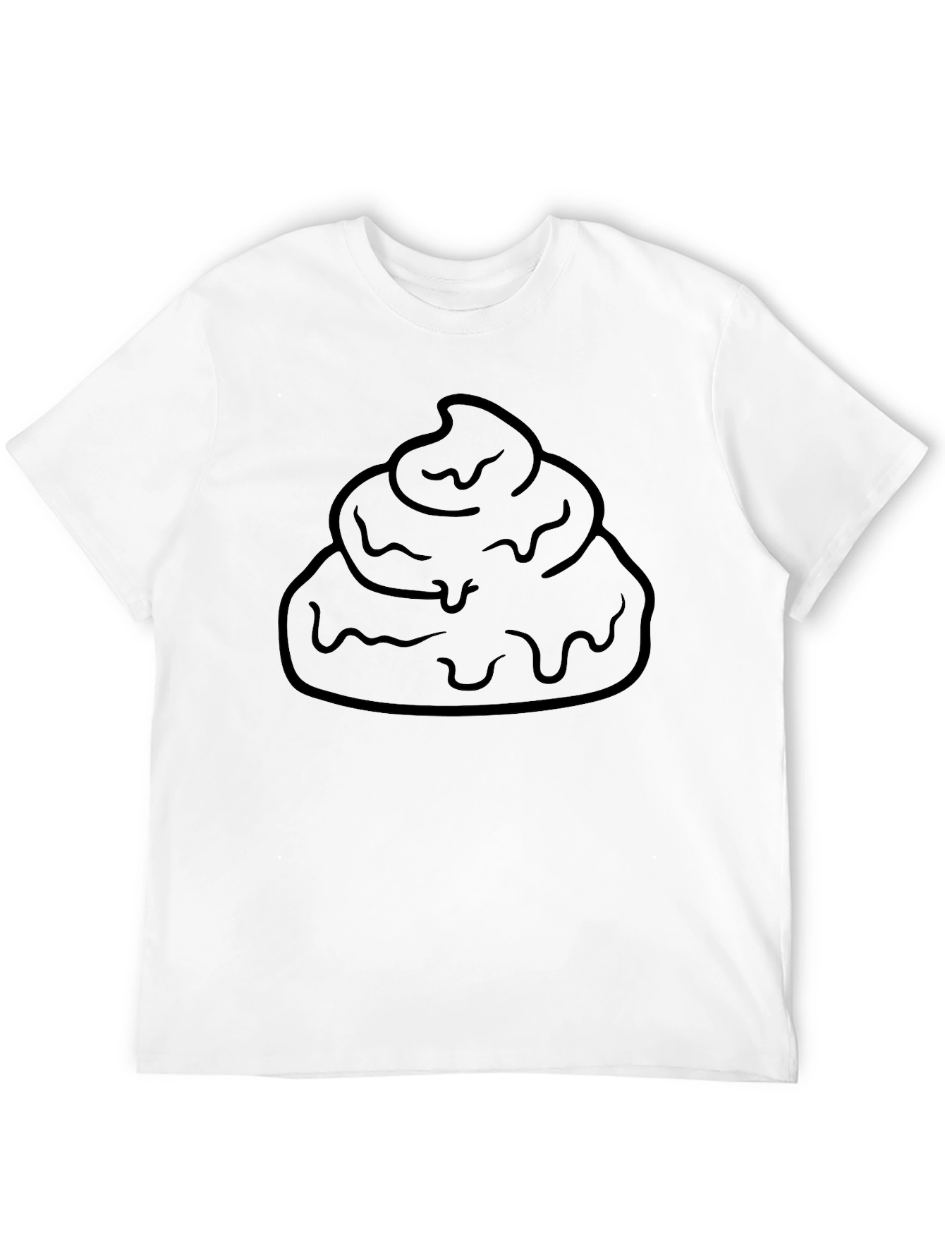 Poop Emoji Graphic T-Shirt - Black Cotton Blend