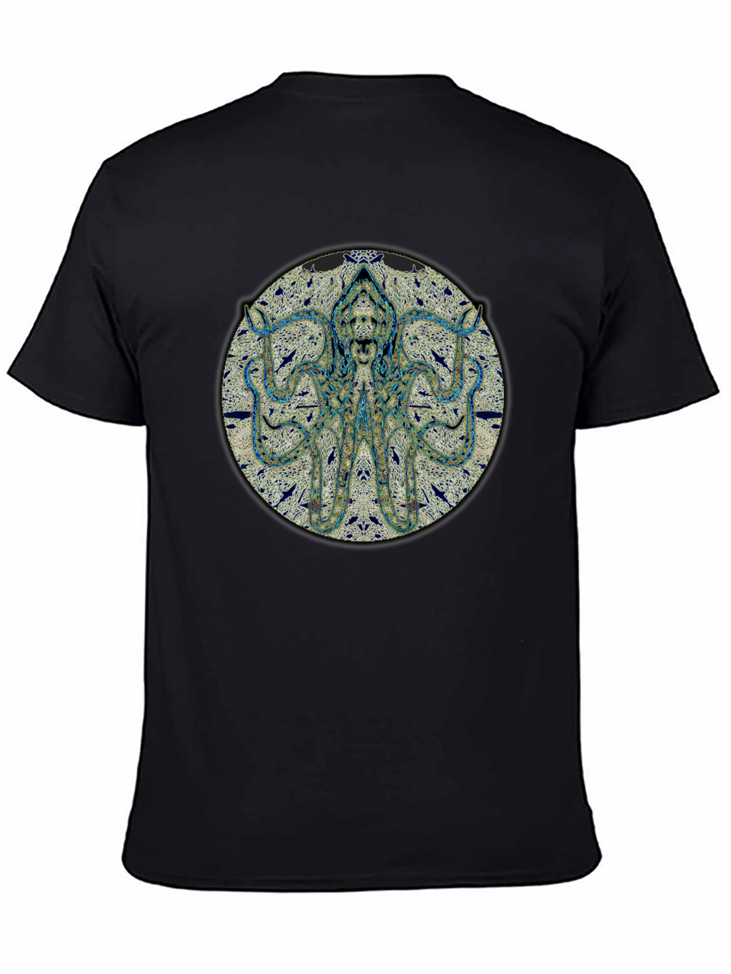 Octopus Graphic Print Black T-Shirt