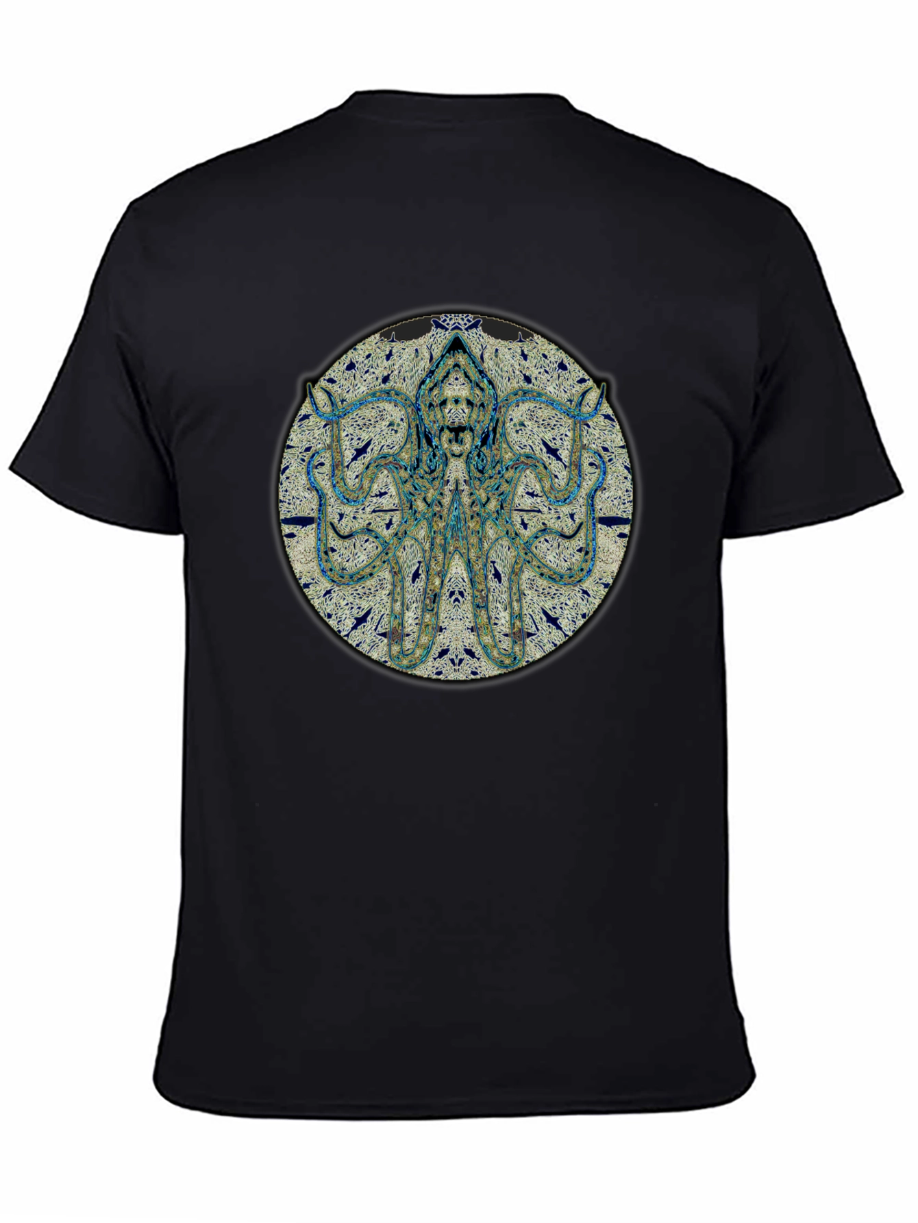 Octopus Graphic Print Black T-Shirt