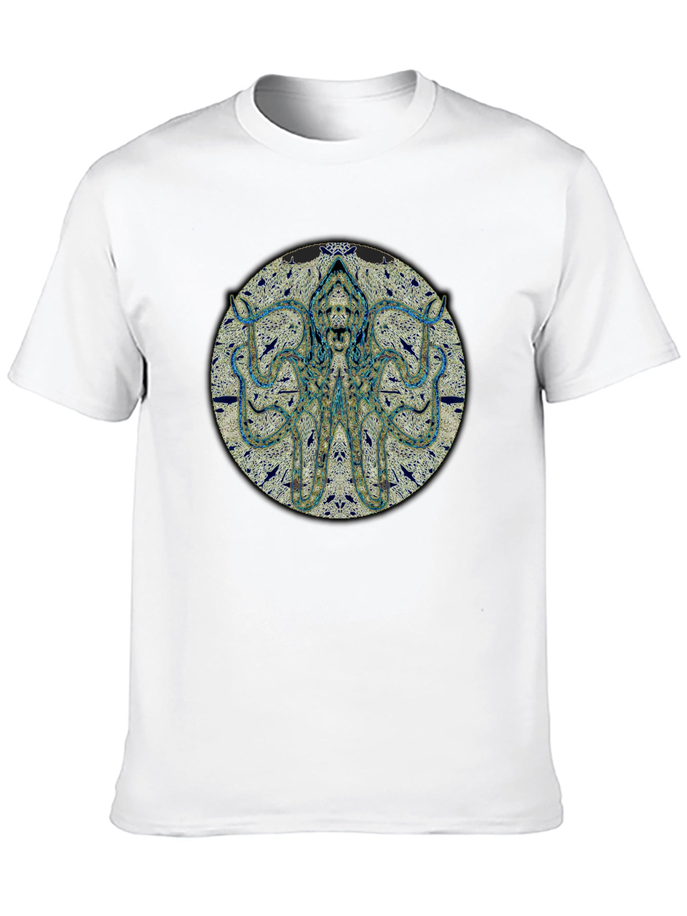 Octopus Graphic Print Black T-Shirt