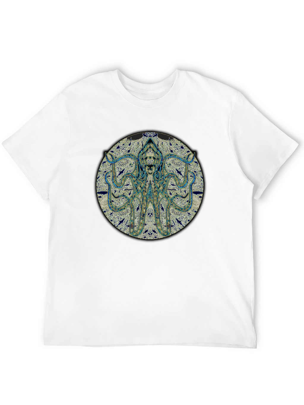 Octopus Graphic Print Black T-Shirt