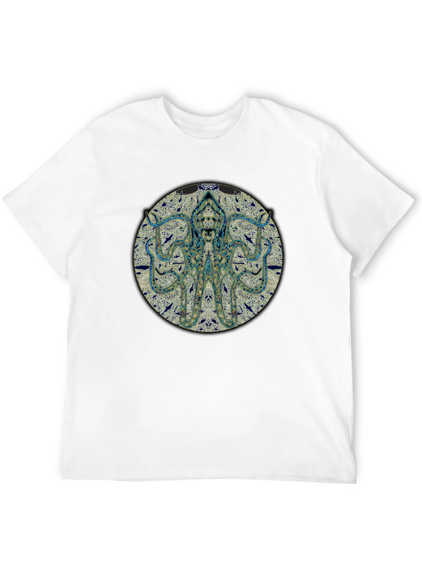 Octopus Graphic Print Black T-Shirt