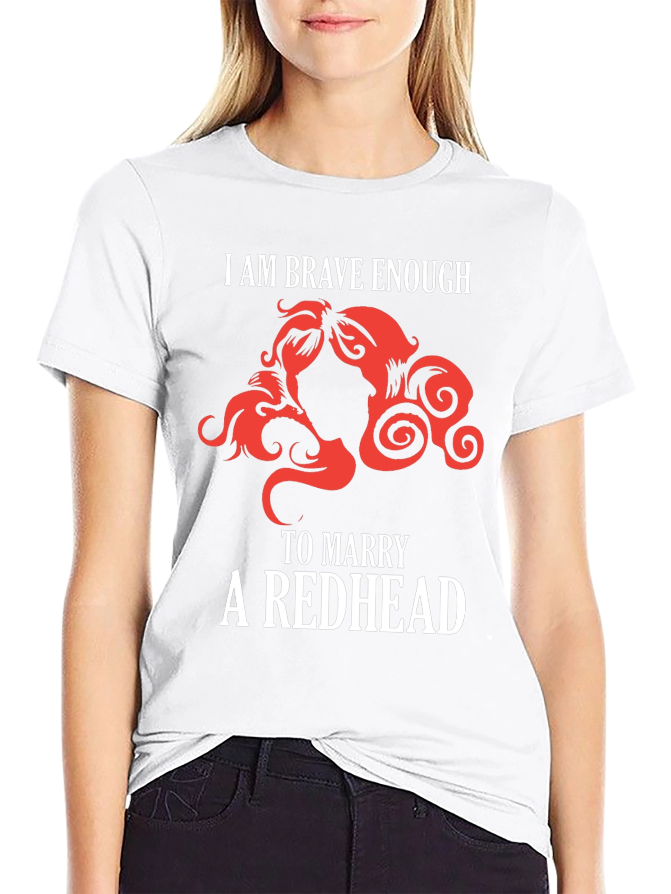 Brave Enough Redhead T-Shirt Funny Red Hair Lover Tee