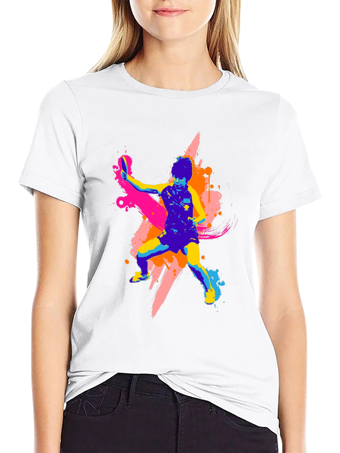 Vibrant Table Tennis Graphic T-Shirt - Bold Design