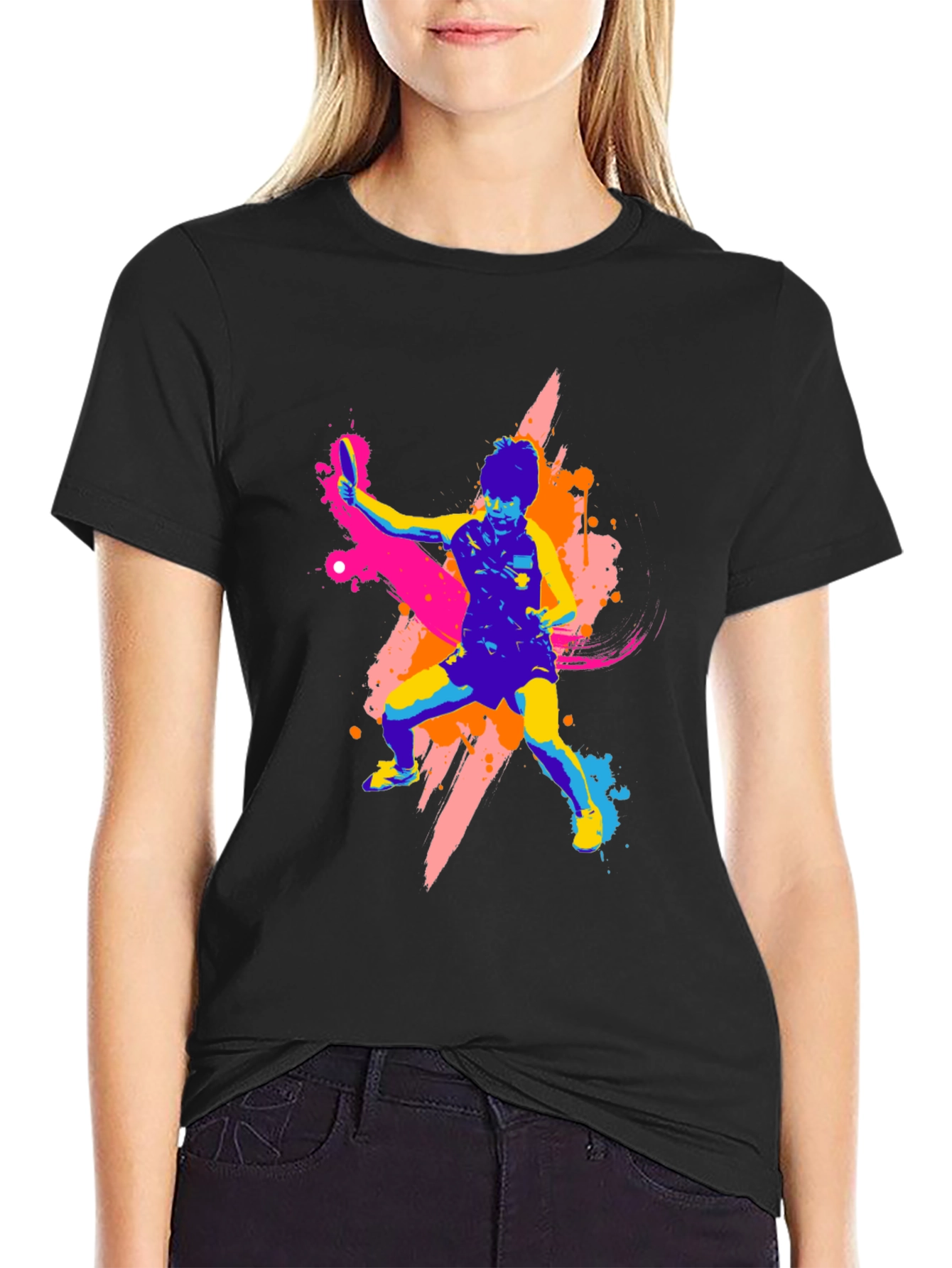 Vibrant Table Tennis Graphic T-Shirt - Bold Design
