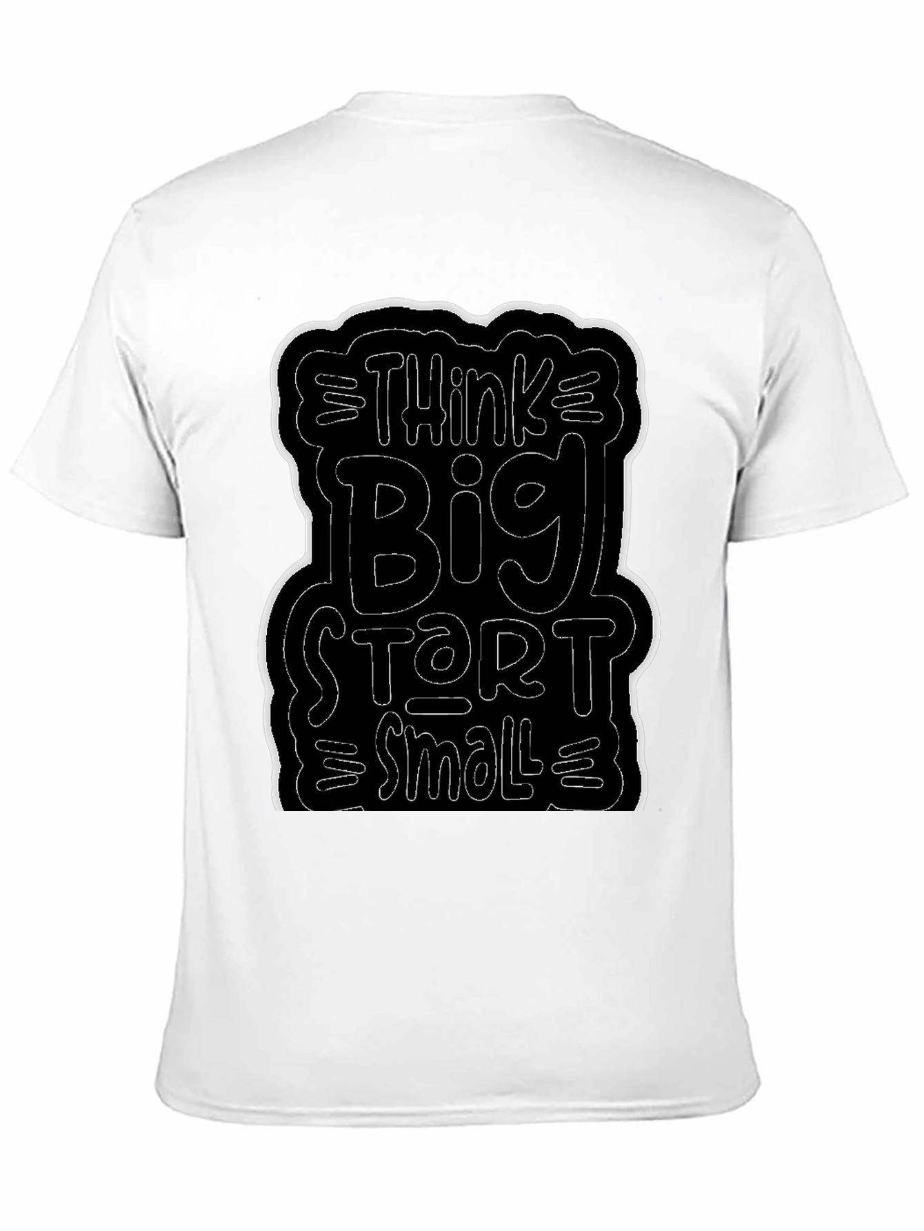 Think Big Start Small Black Graphic Tee