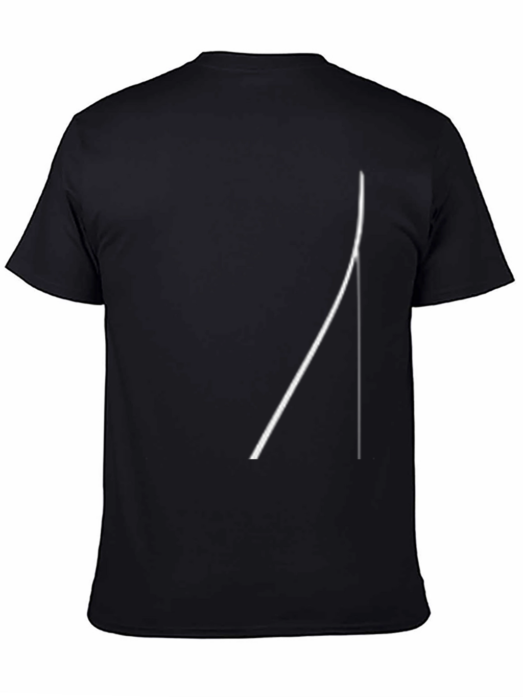 Minimalist Line Art Black T-Shirt