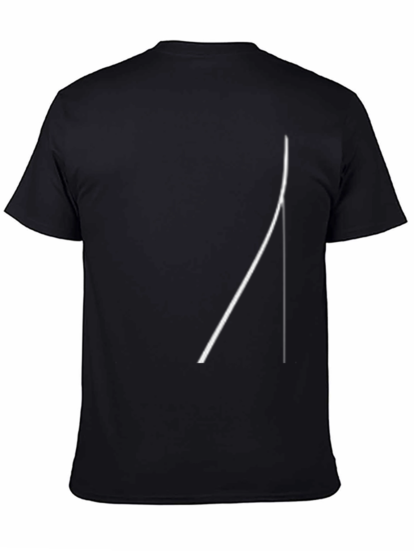 Minimalist Line Art Black T-Shirt