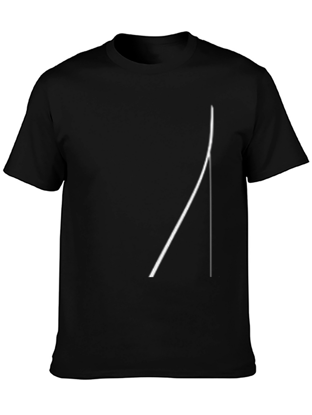 Minimalist Line Art Black T-Shirt