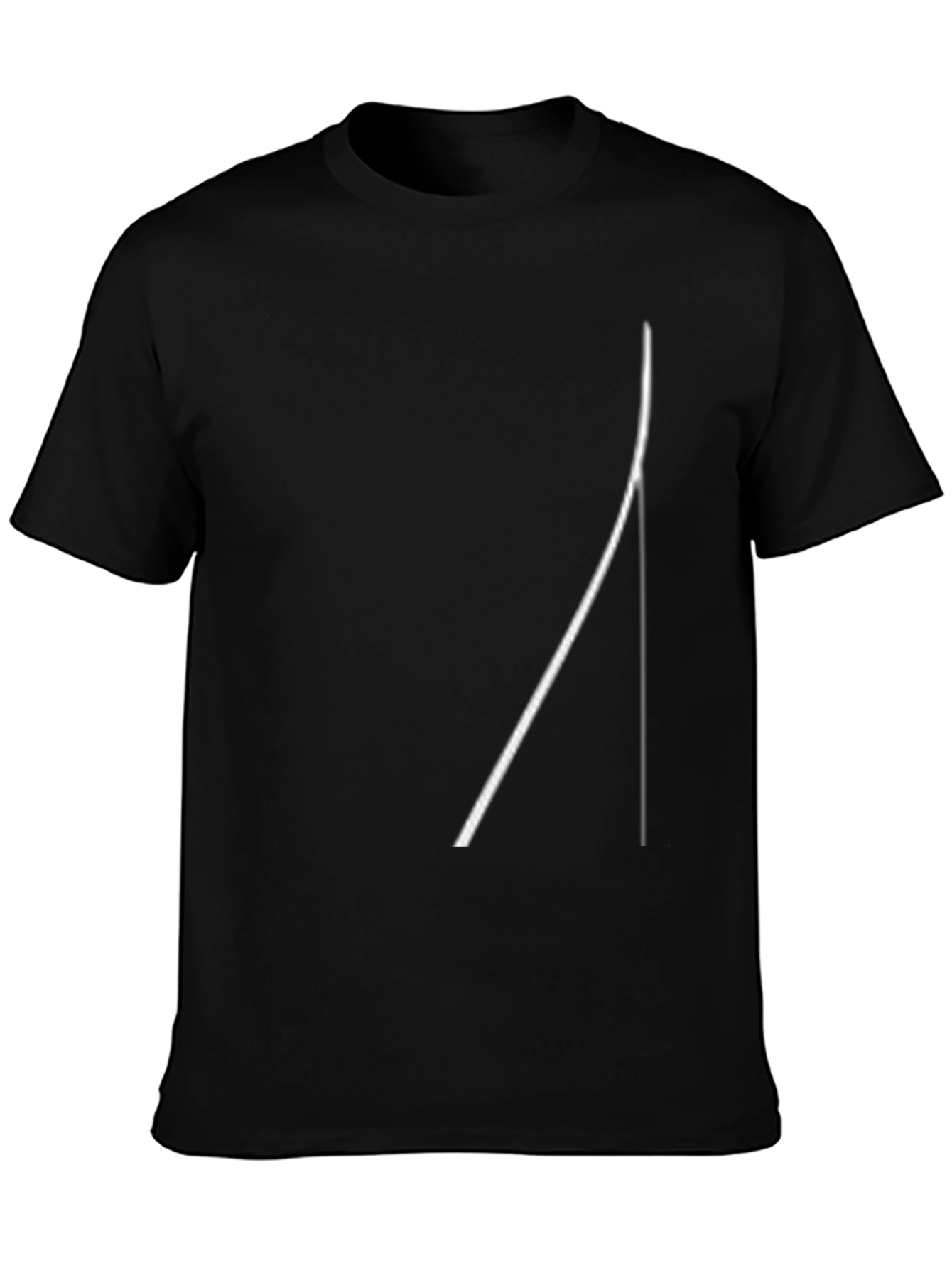 Minimalist Line Art Black T-Shirt