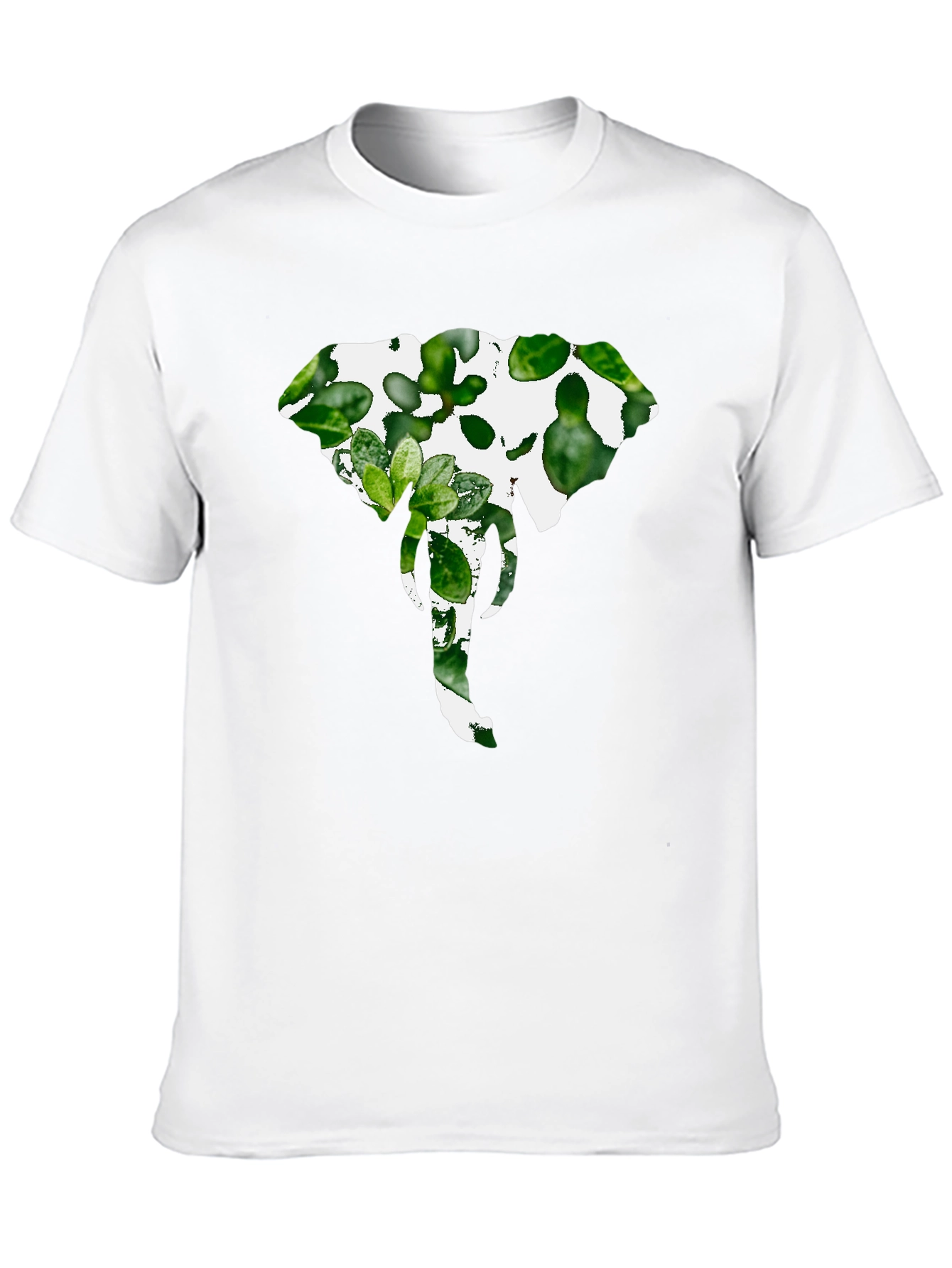 Elephant Plant Graphic Tee - Stylish Black Shirt